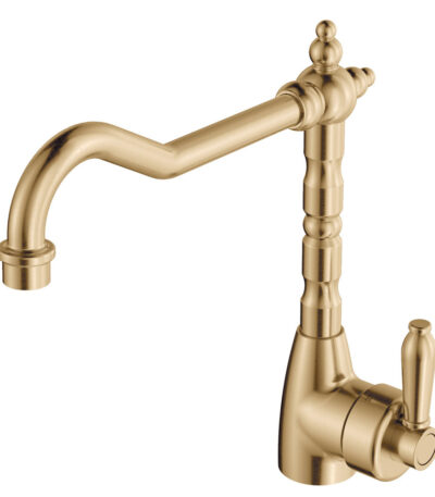 Eleanor Shepherds Crook Sink Mixer, Urban Brass / Urban Brass