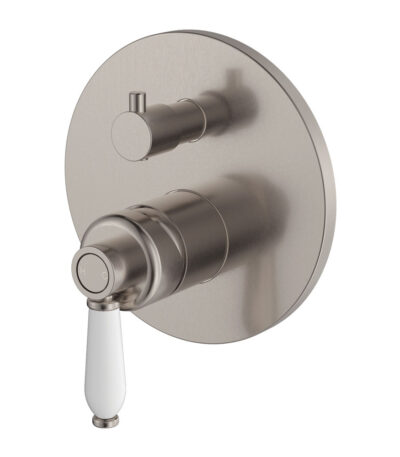 Eleanor Wall Diverter Mixer, Brushed Nickel / Ceramic