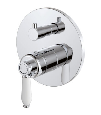 Eleanor Wall Diverter Mixer, Chrome / Ceramic