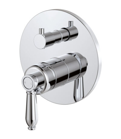 Eleanor Wall Diverter Mixer, Chrome / Chrome
