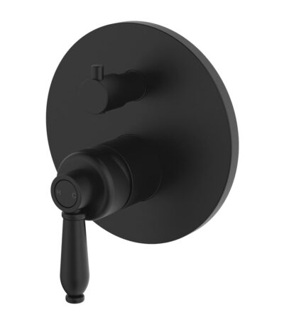 Eleanor Wall Diverter Mixer, Matte Black / Matte Black