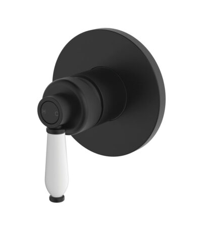Eleanor Wall Mixer, Matte Black / Ceramic