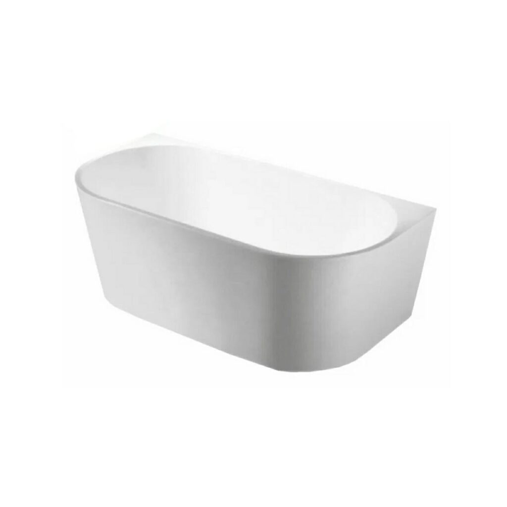 Elivia Back To Wall Bathtub - Acrylic Gloss White - 1400mm | ELBT1400
