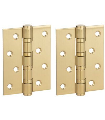 Ellis Butt Door Hinge Pair 100mm - Brushed Brass