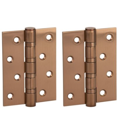 Ellis Butt Door Hinge Pair 100mm - Brushed Copper