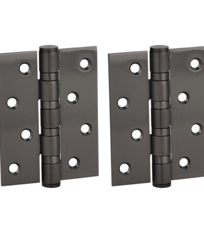 Ellis Butt Door Hinge Pair 100mm - Brushed Gunmetal