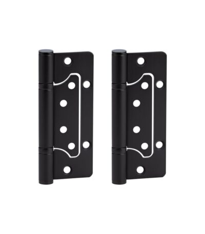 Ellis Flush Door Hinge Pair 130mm - Matte Black