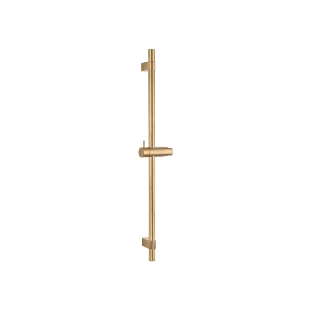 Elysian Adjustable Shower Rail - Tumbled Aged Brass