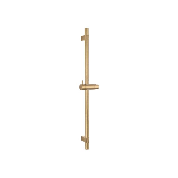 Elysian Adjustable Shower Rail - Tumbled Aged Brass