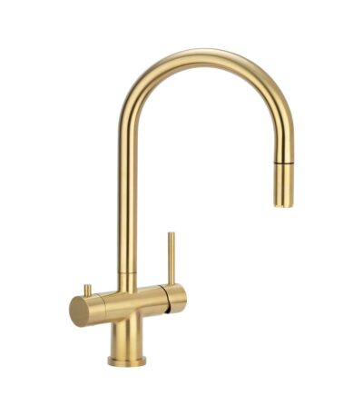 Elysian Commercial 3-Way Pull-Out Filter Tap - Brushed Brass