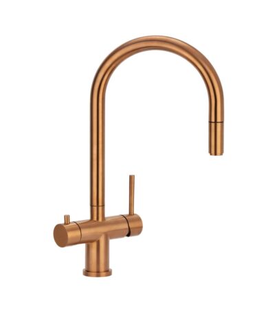 Elysian Commercial 3-Way Pull-Out Filter Tap - Brushed Copper