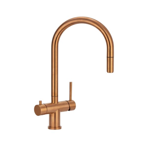 Elysian Commercial 3-Way Pull-Out Filter Tap - Brushed Copper