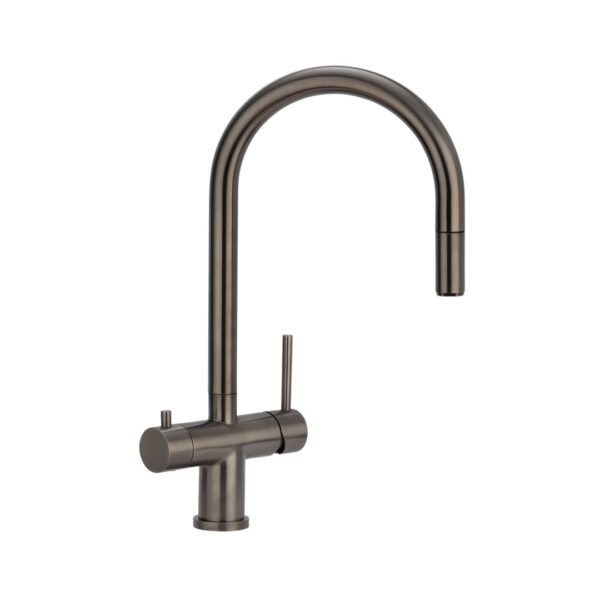 Elysian Commercial 3-Way Pull-Out Filter Tap - Brushed Gunmetal