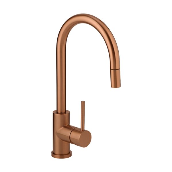 Elysian Commercial Pull-Out Kitchen Mixer - Brushed Copper