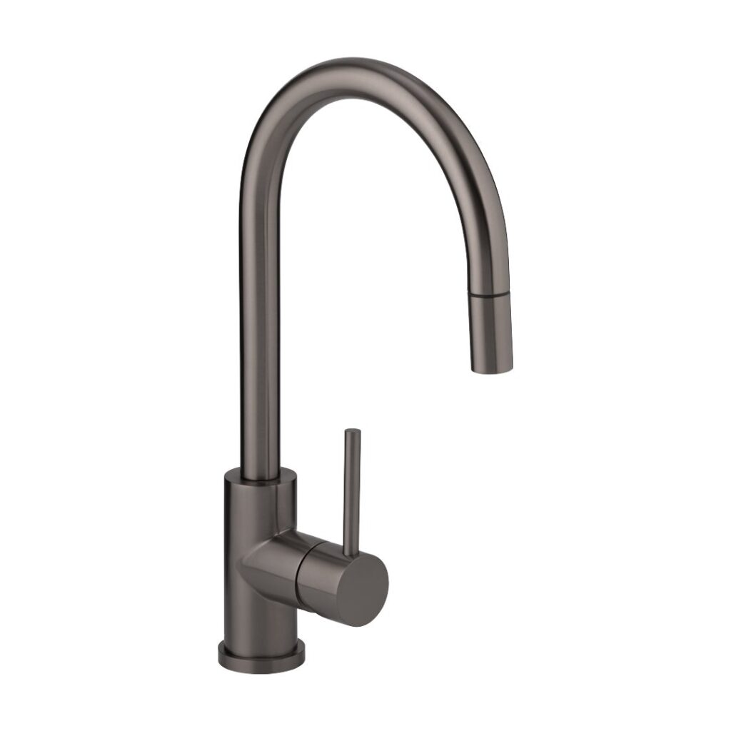 Elysian Commercial Pull-Out Kitchen Mixer - Brushed Gunmetal