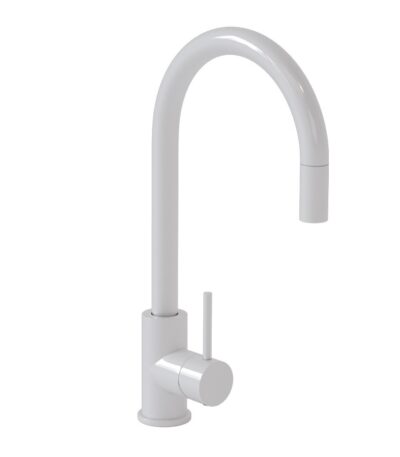 Elysian Commercial Pull-Out Kitchen Mixer - White