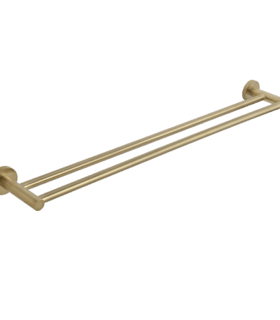 Elysian Double Towel Rail - Brushed Brass