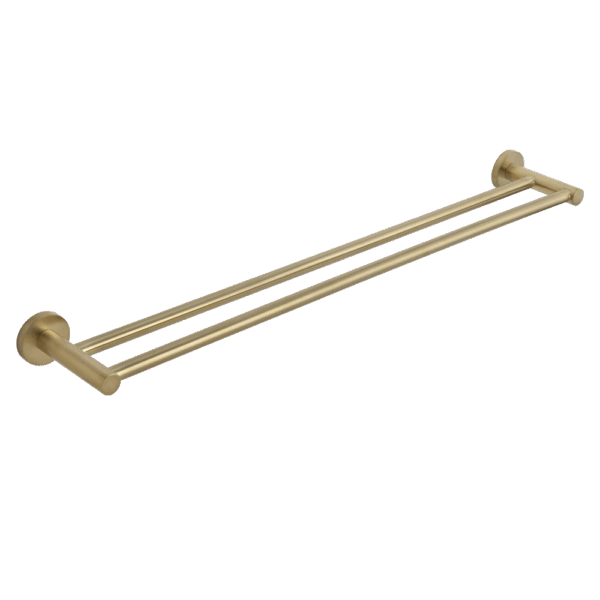 Elysian Double Towel Rail - Brushed Brass