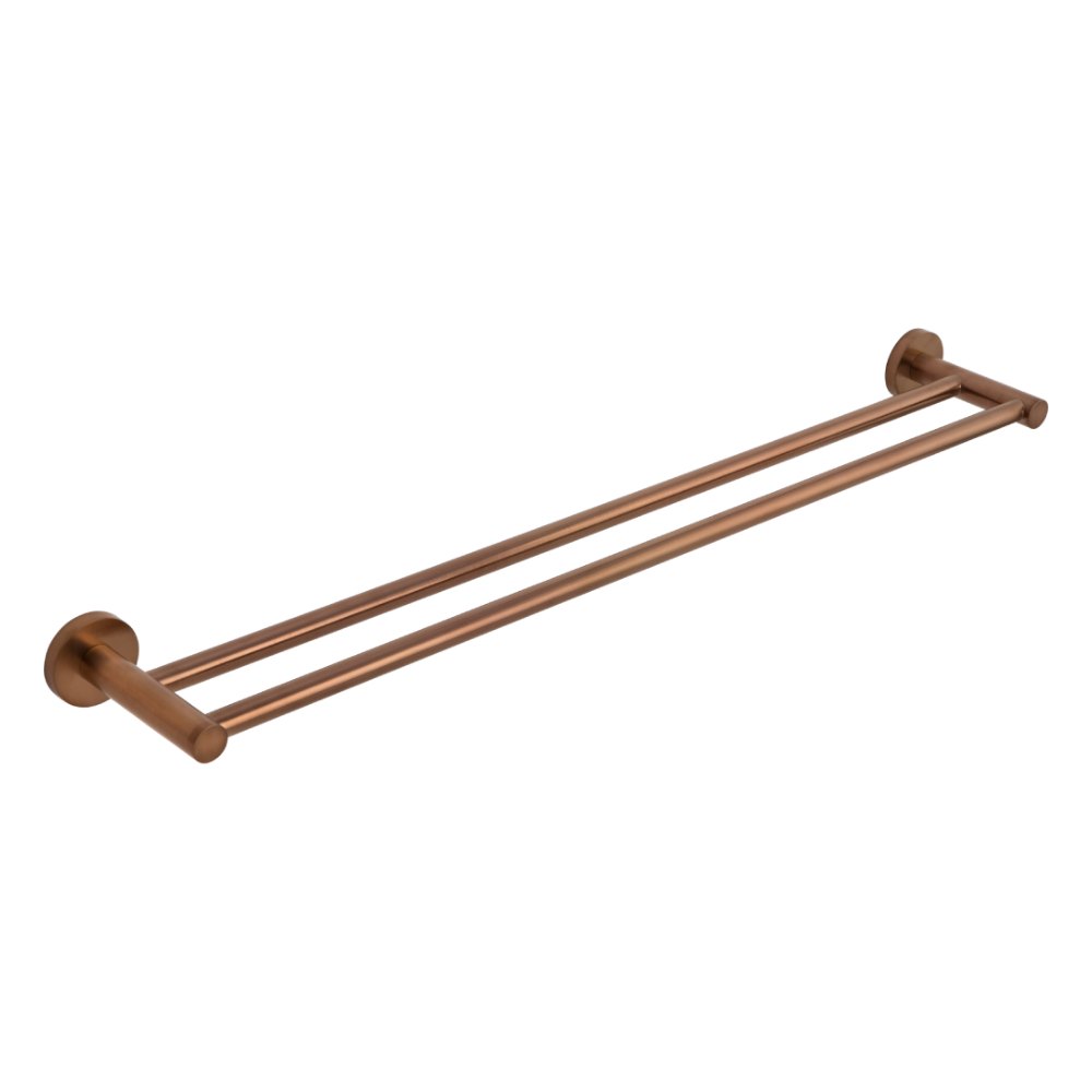 Elysian Double Towel Rail - Brushed Copper