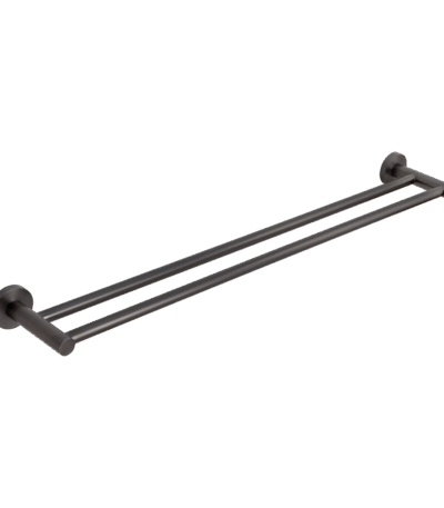 Elysian Double Towel Rail - Brushed Gunmetal