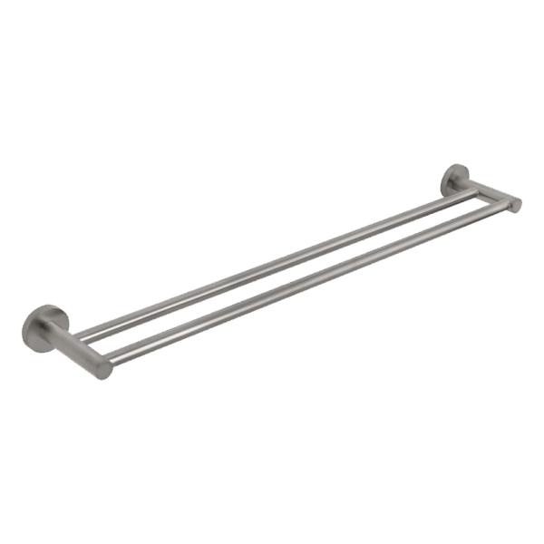 Elysian Double Towel Rail - Brushed Nickel