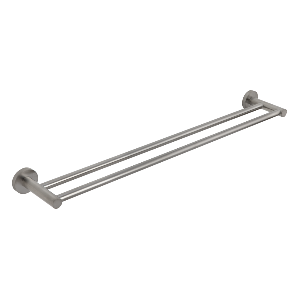Elysian Double Towel Rail - Brushed Nickel