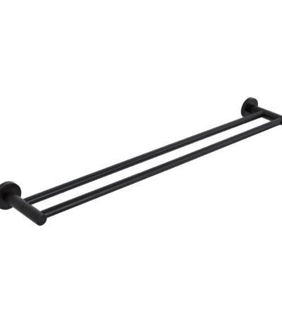 Elysian Double Towel Rail - Matte Black