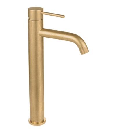 Elysian Extended Basin Mixer - Tumbled Aged Brass