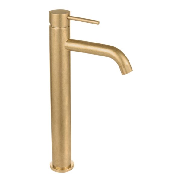 Elysian Extended Basin Mixer - Tumbled Aged Brass