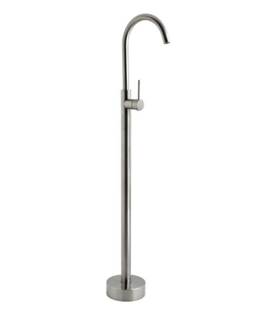 Elysian Floor Mounted Basin/Bath Filler with Mixer - Brushed Nickel