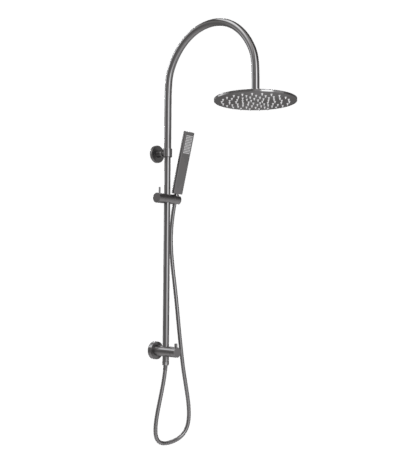Elysian Gooseneck Shower Rail Set - Brushed Gunmetal