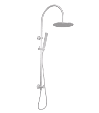 Elysian Gooseneck Shower Rail Set - White
