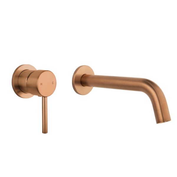 Elysian Minimal Mixer & Spout Set - Brushed Copper