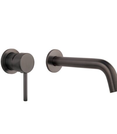 Elysian Minimal Mixer & Spout Set - Brushed Gunmetal