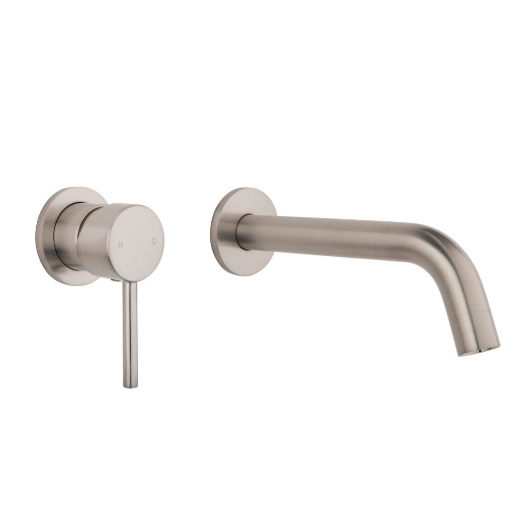 Elysian Minimal Mixer & Spout Set - Brushed Nickel
