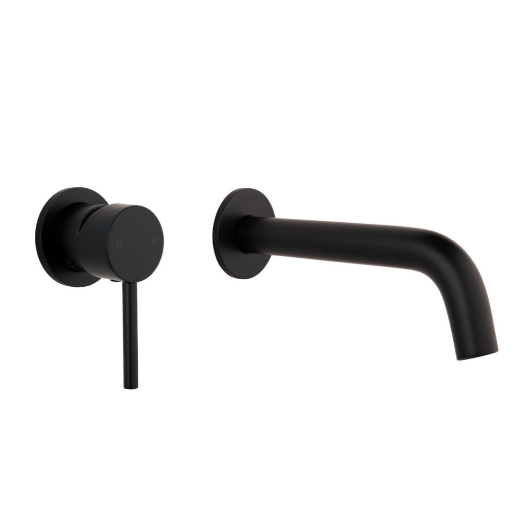 Elysian Minimal Mixer & Spout Set - Matte Black