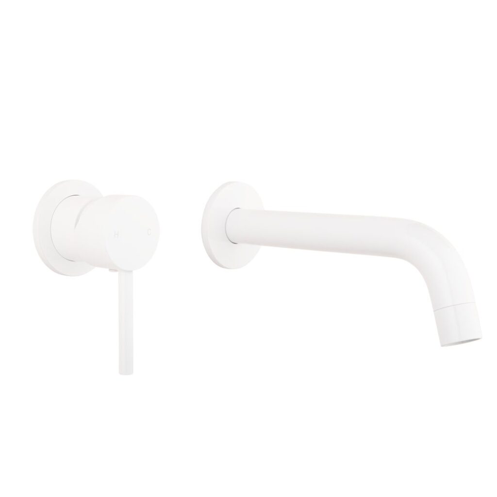 Elysian Minimal Mixer & Spout Set - White