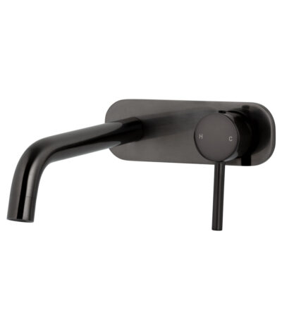 Elysian Minimal Wall Mounted Set - Brushed Gunmetal