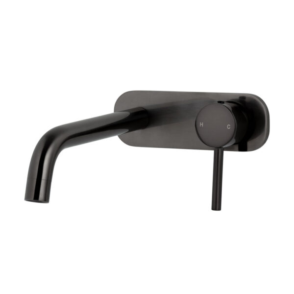 Elysian Minimal Wall Mounted Set - Brushed Gunmetal