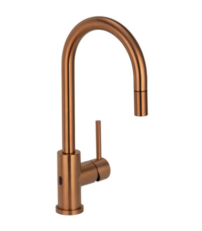 Elysian Sensor Commercial Pull-Out Kitchen Mixer - Brushed Copper