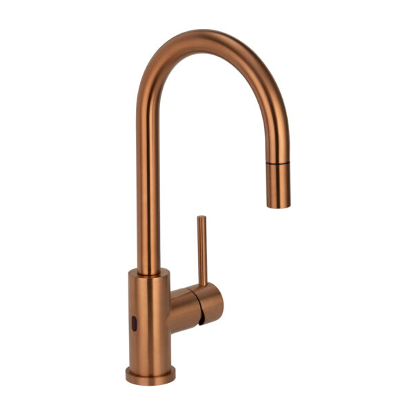 Elysian Sensor Commercial Pull-Out Kitchen Mixer - Brushed Copper