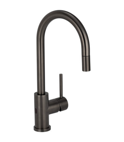 Elysian Sensor Commercial Pull-Out Kitchen Mixer - Brushed Gunmetal