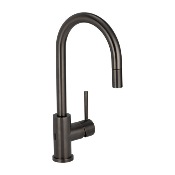 Elysian Sensor Commercial Pull-Out Kitchen Mixer - Brushed Gunmetal