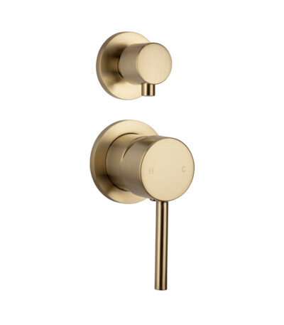 Elysian Shower Top Diverter - Brushed Brass