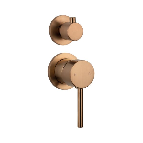 Elysian Shower Top Diverter - Brushed Copper