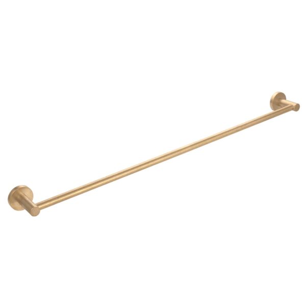 Elysian Single Towel Rail - Tumbled Aged Brass