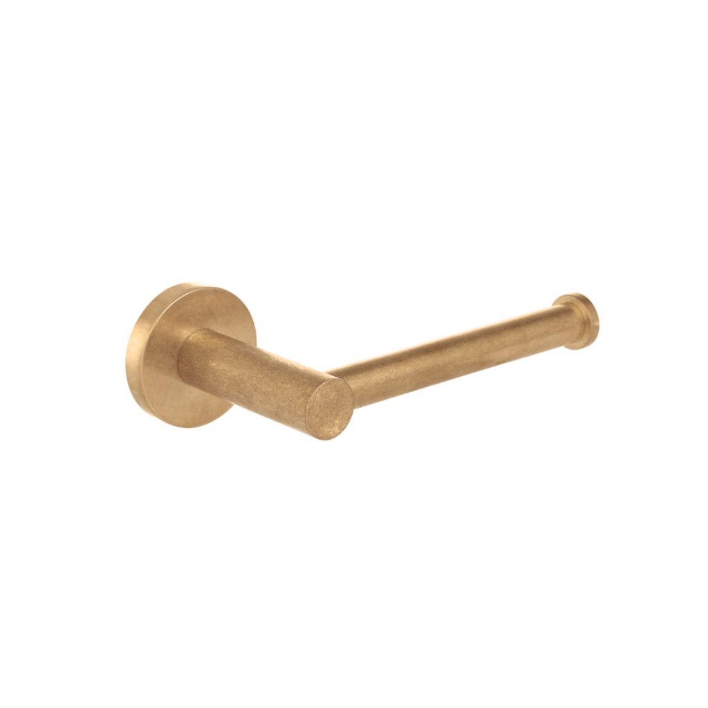 Elysian Toilet Roll Holder - Tumbled Aged Brass