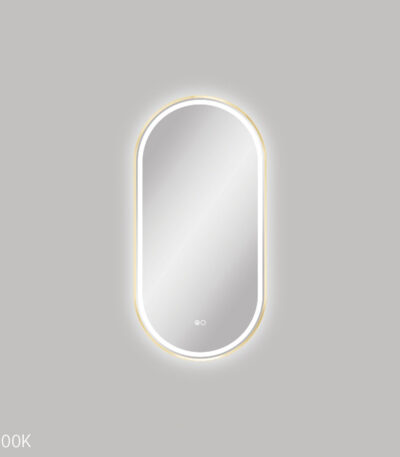 Empire LED Urban Brass Framed Mirror, 450 x 900mm