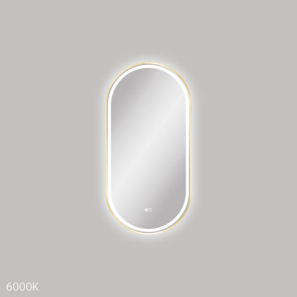 Empire LED Urban Brass Framed Mirror, 450 x 900mm