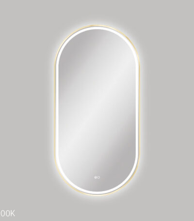 Empire LED Urban Brass Framed Mirror, 600 x 1200mm